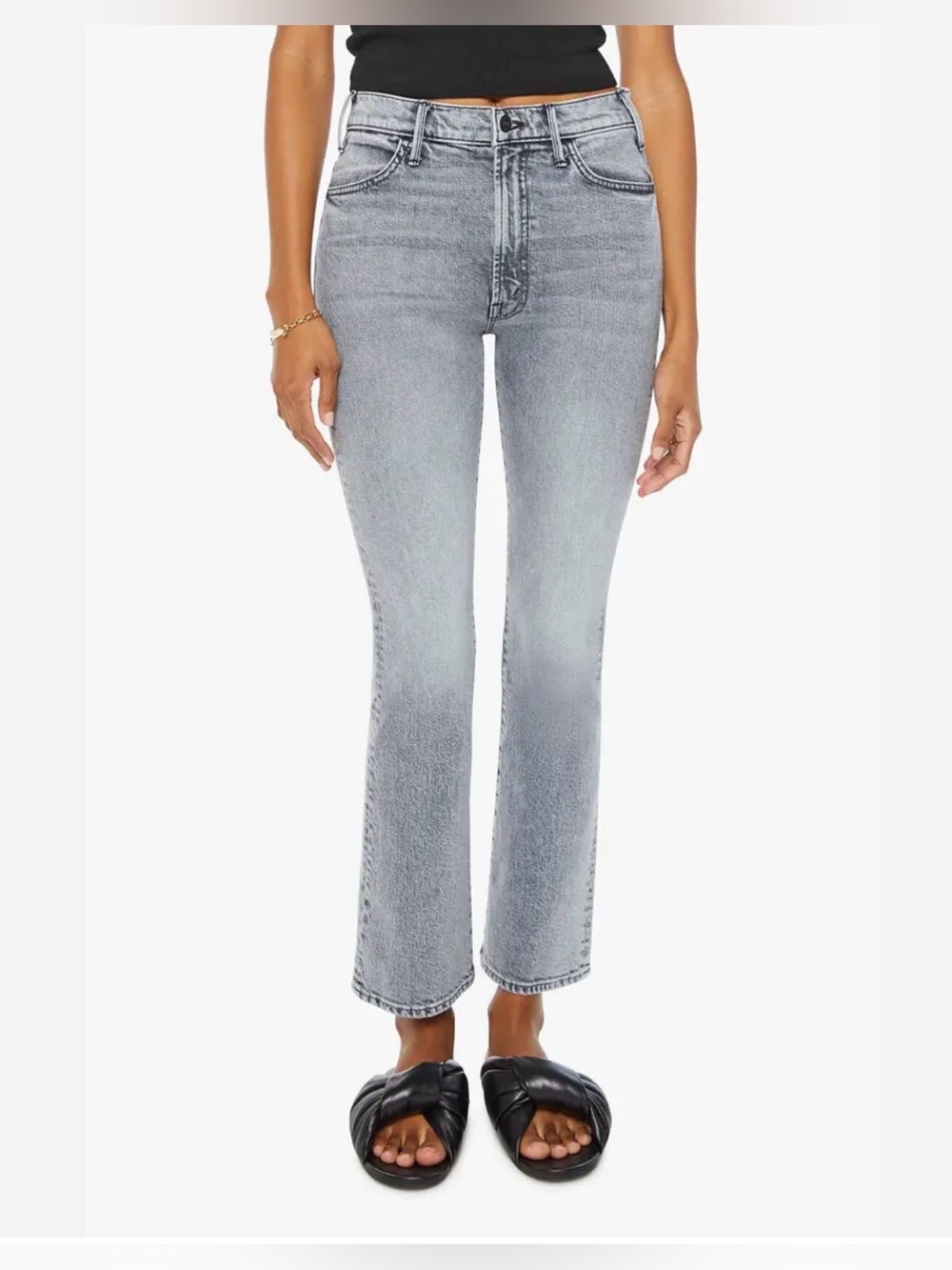 Fidelity Juniper Crop Gracie Grey Jeans